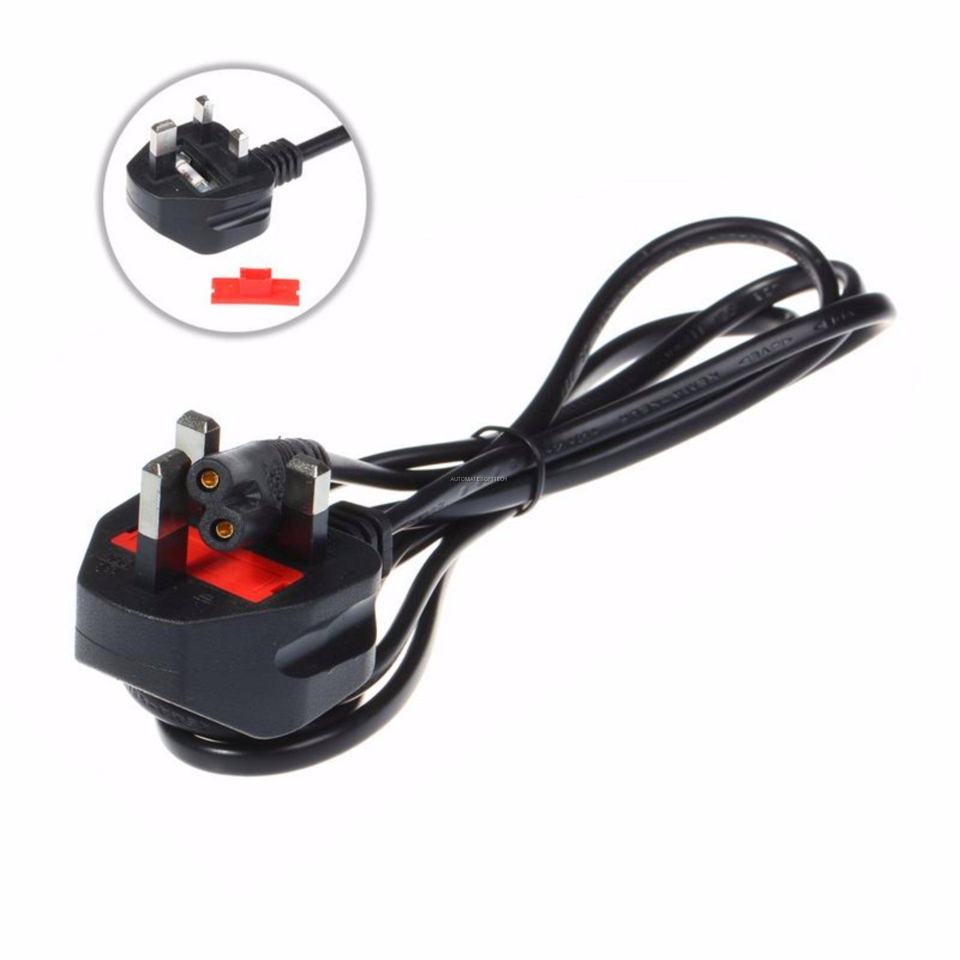 2 PIN POWER CORD FOR PRINTER FUSED 1.8M